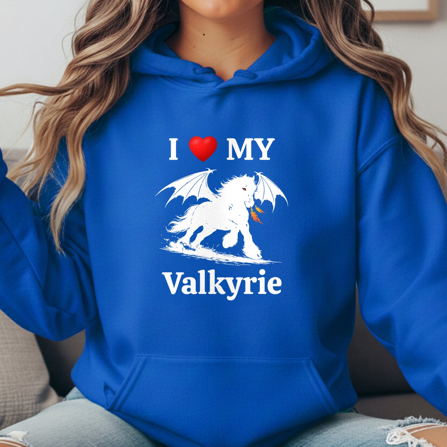 Personalized I Love My Dragon Horse Unisex Heavy BlendHooded Sweatshirt