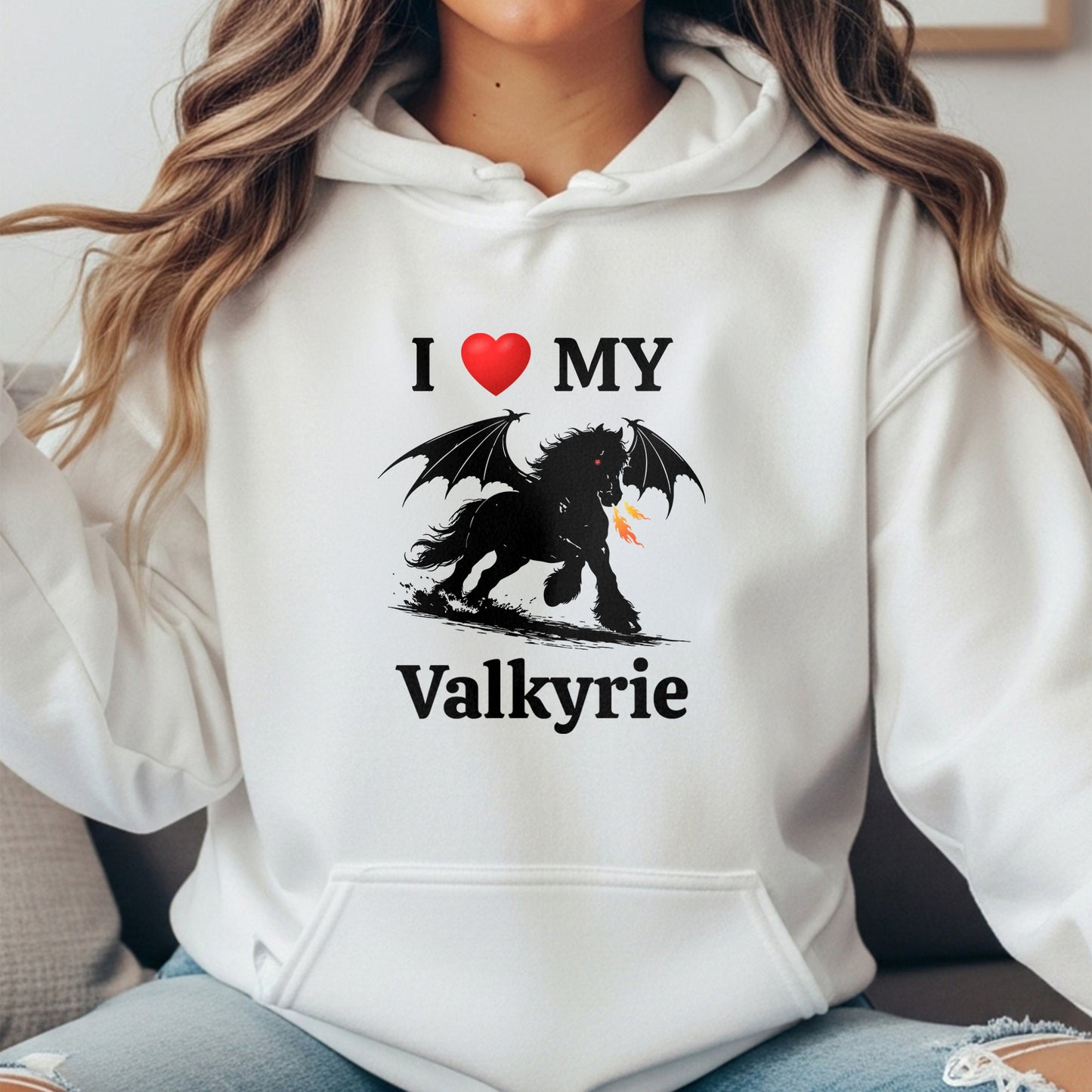 Personalized I Love My Dragon Horse Unisex Heavy BlendHooded Sweatshirt
