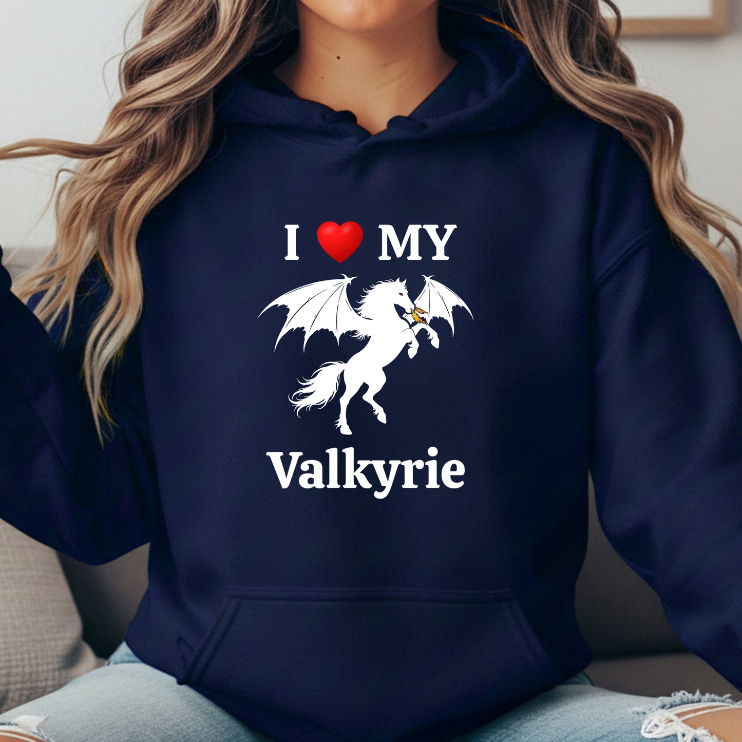 Personalized I Love My Dragon Horse Unisex Heavy Blend Hooded Sweatshirt