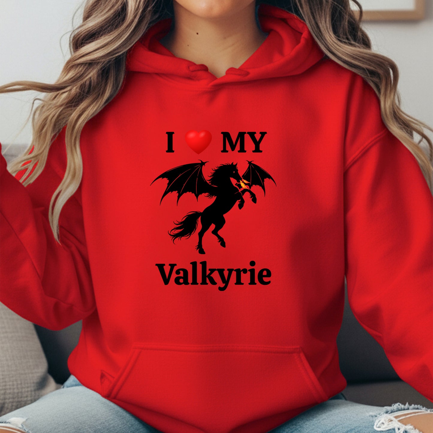 Personalized I Love My Dragon Horse Unisex Heavy Blend Hooded Sweatshirt