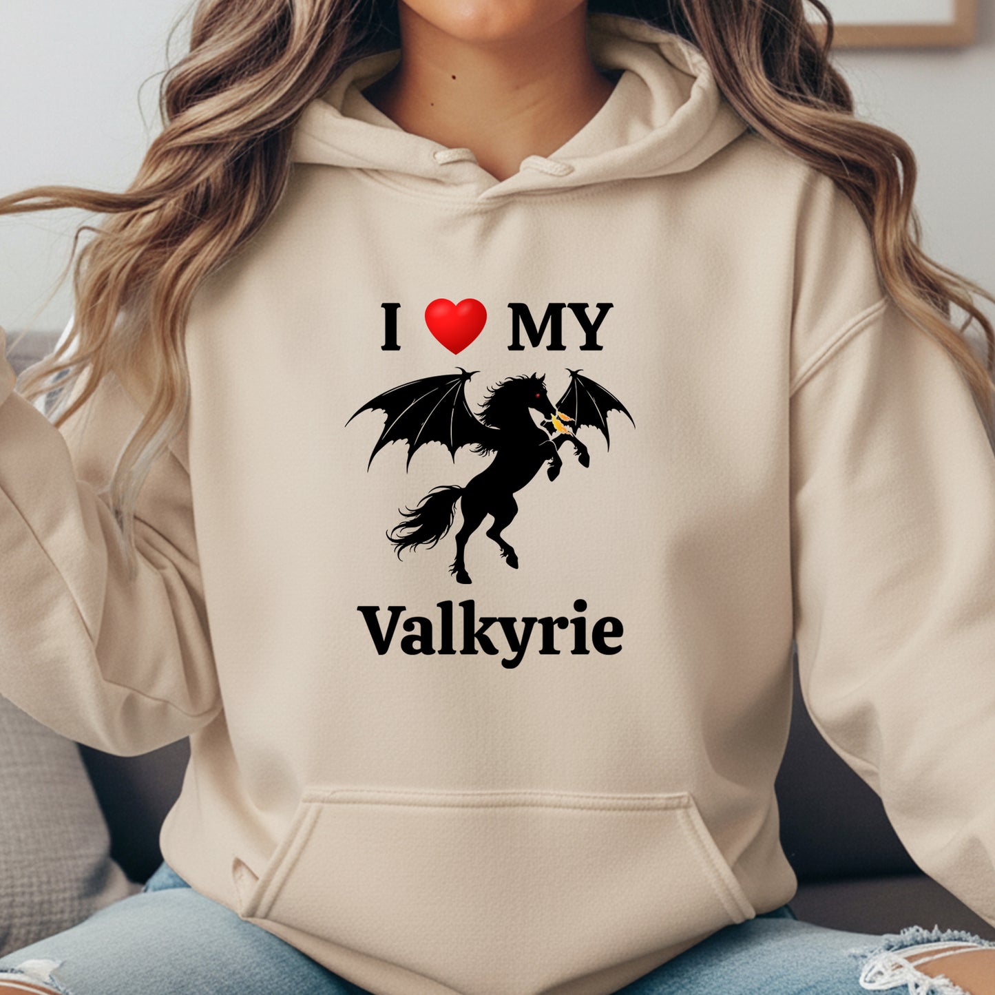 Personalized I Love My Dragon Horse Unisex Heavy Blend Hooded Sweatshirt