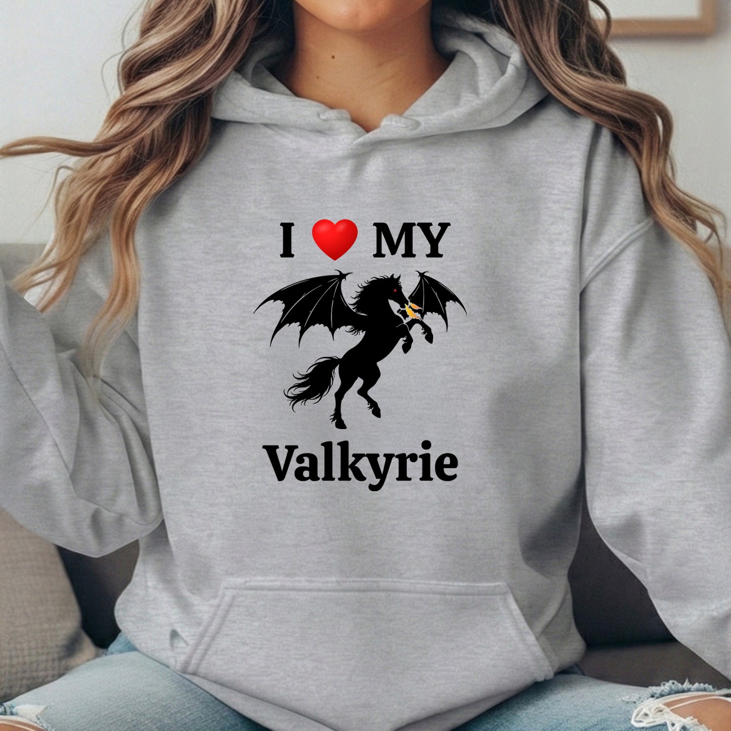 Personalized I Love My Dragon Horse Unisex Heavy Blend Hooded Sweatshirt
