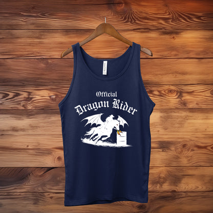 Official Dragon Rider Barrel Racer Equestrian Fantasy Winged Horse Unisex Jersey Tank