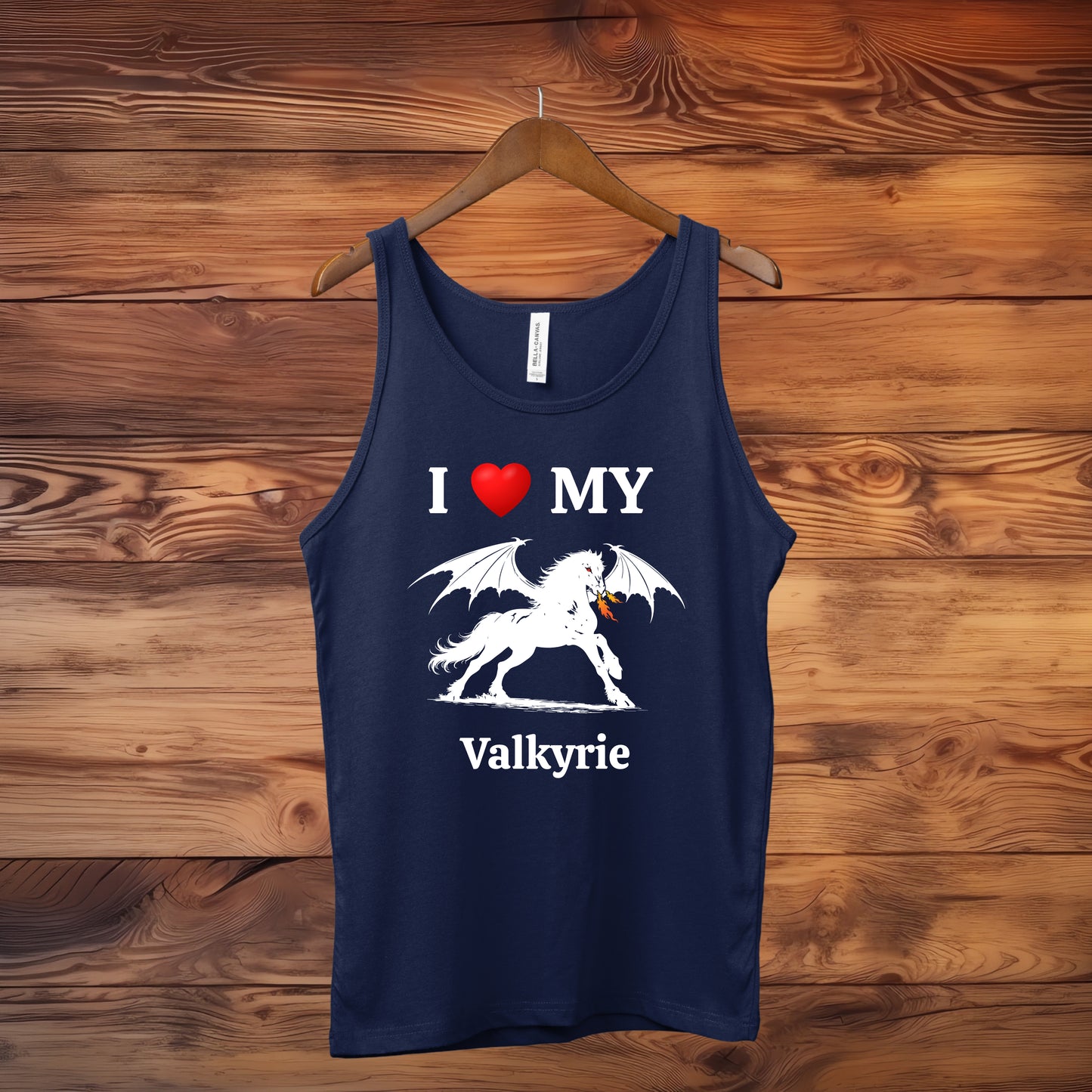 Personalized I Love My Dragon Horse Unisex Jersey Tank