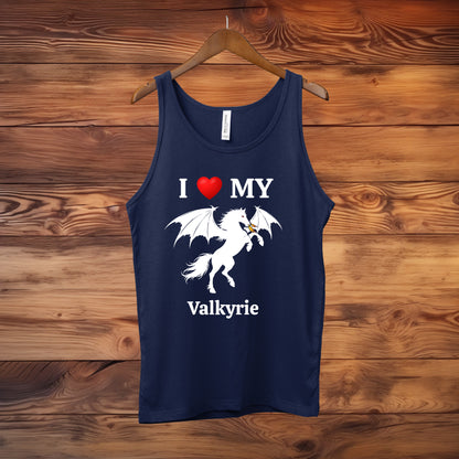 Personalized I Love My Dragon Horse Unisex Jersey Tank