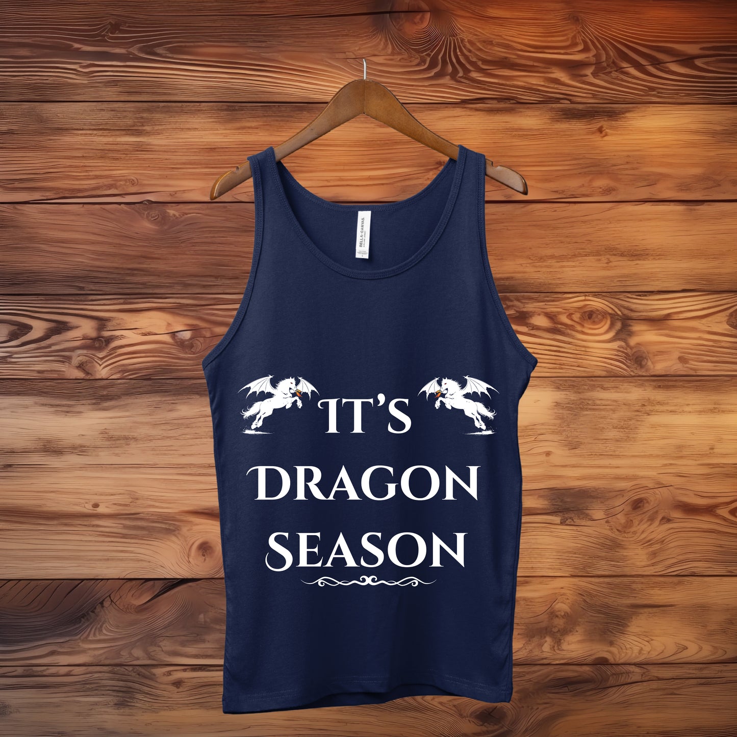 It’s Dragon Season Fantasy Equestrian Dragon Rider Unisex Jersey Tank