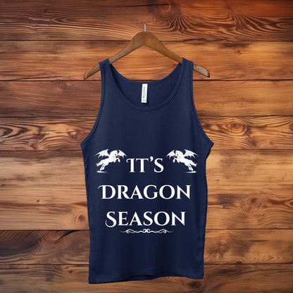It’s Dragon Season Fantasy Equestrian Dragon Rider Unisex Jersey Tank