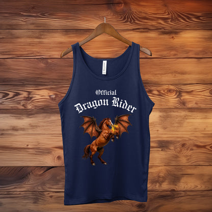 Official Dragon Rider Chesnut Rearing Winged Horse Equestrian Unisex Jersey Tank