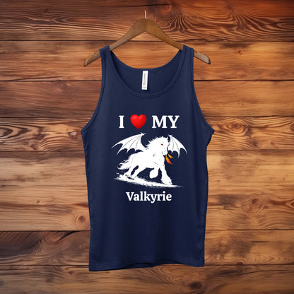Personalized I Love My Dragon Horse Unisex Jersey Tank