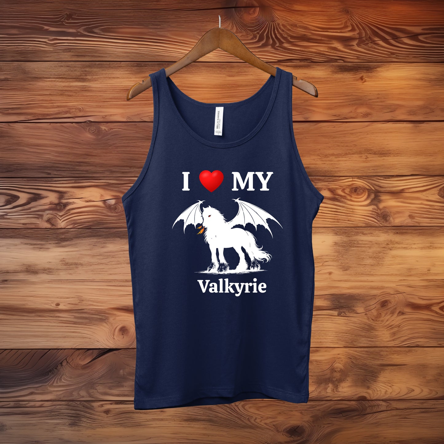 Personalized I Love My Dragon Horse Unisex Jersey Tank