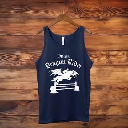 Official Dragon Rider Winged Horse Jumping Equestrian Fantasy Unisex Jersey Tank