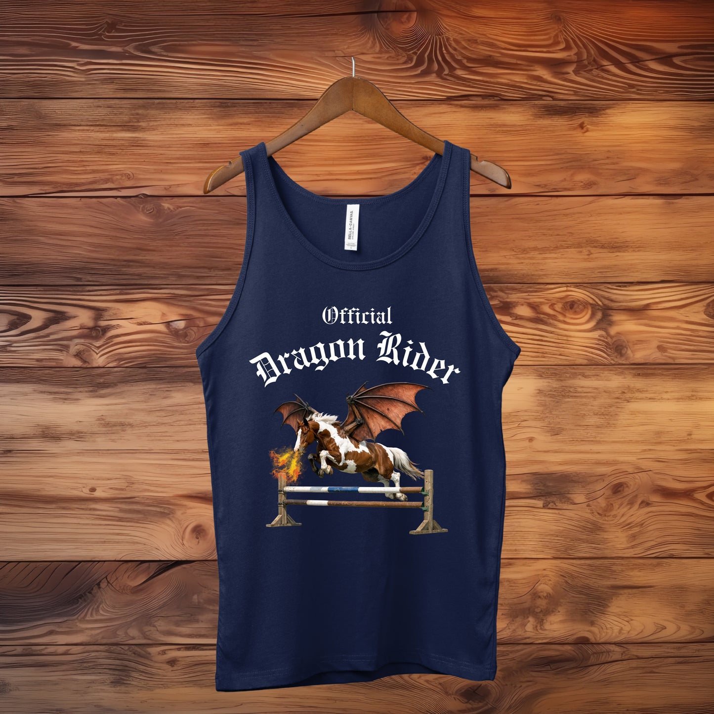 Official Dragon Rider Winged Horse Jumping Equestrian Fantasy Unisex Jersey Tank