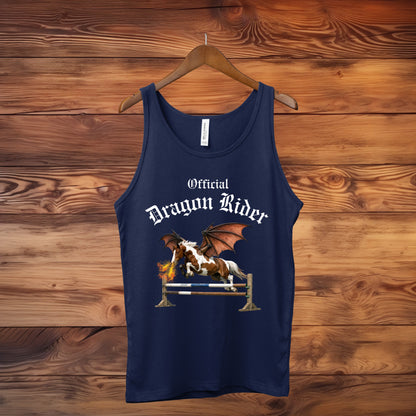 Official Dragon Rider Winged Horse Jumping Equestrian Fantasy Unisex Jersey Tank