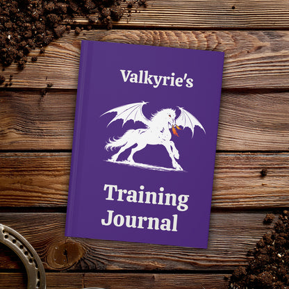 Personalized Purple Dragon Rider Horse Training Journal Fantasy Matte Hardcover Journal