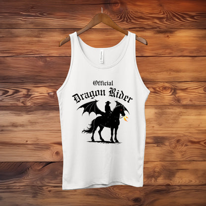 Official Dragon Rider Western Winged Horse Equestrian Fantasy Illustration Unisex Jersey Tank