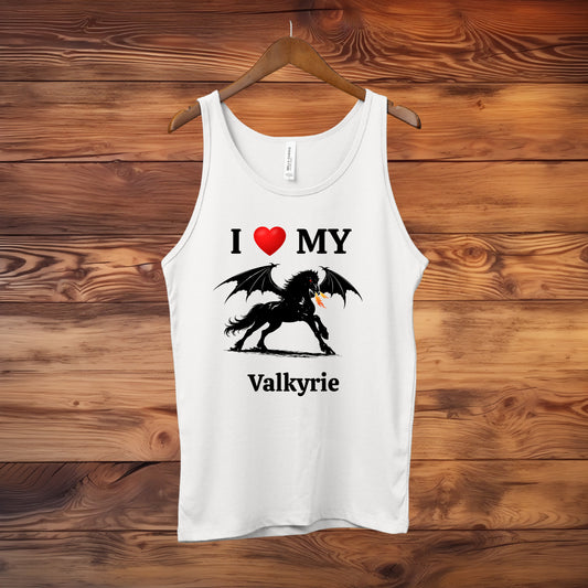 Personalized I Love My Dragon Horse Unisex Jersey Tank