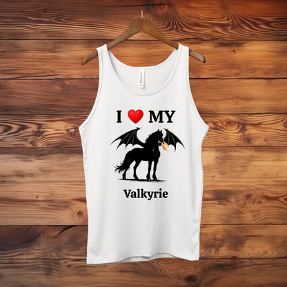 Personalized I Love My Dragon Horse Unisex Jersey Tank