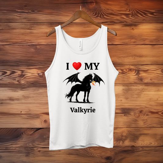 Personalized I Love My Dragon Horse Unisex Jersey Tank