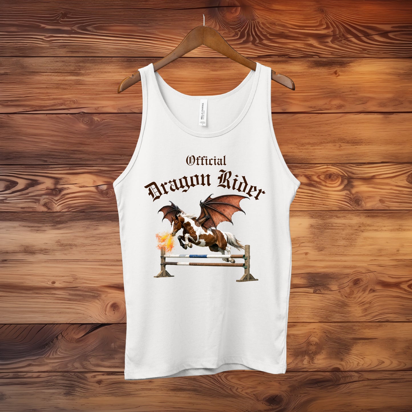 Official Dragon Rider Winged Horse Jumping Equestrian Fantasy Unisex Jersey Tank