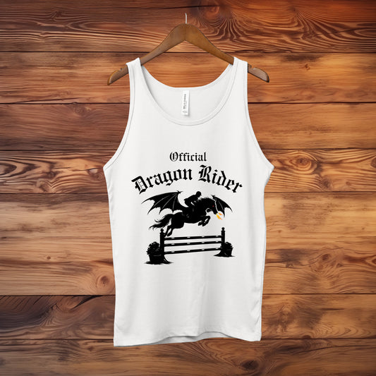 Official Dragon Rider Winged Horse Jumping Equestrian Fantasy Unisex Jersey Tank