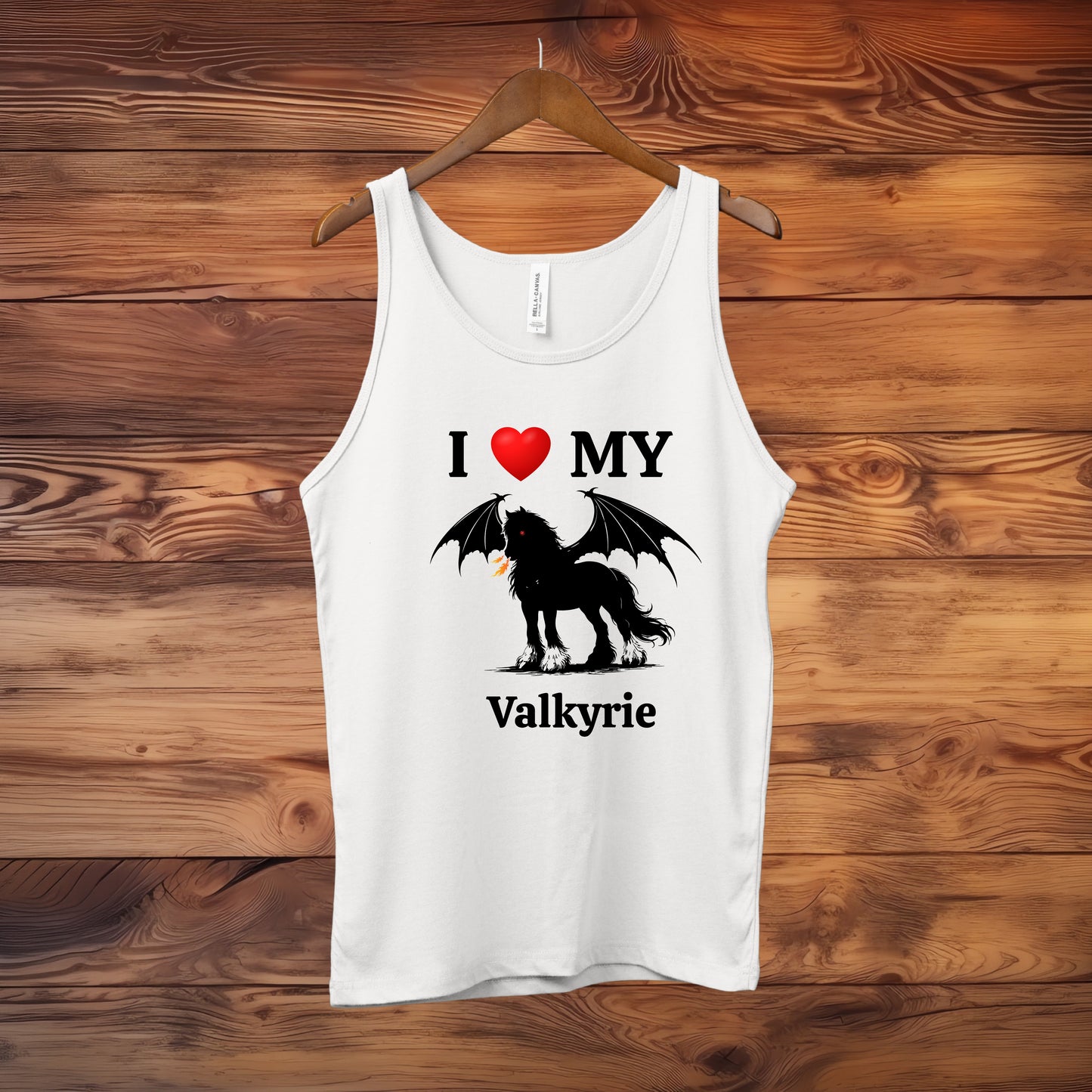 Personalized I Love My Dragon Horse Unisex Jersey Tank