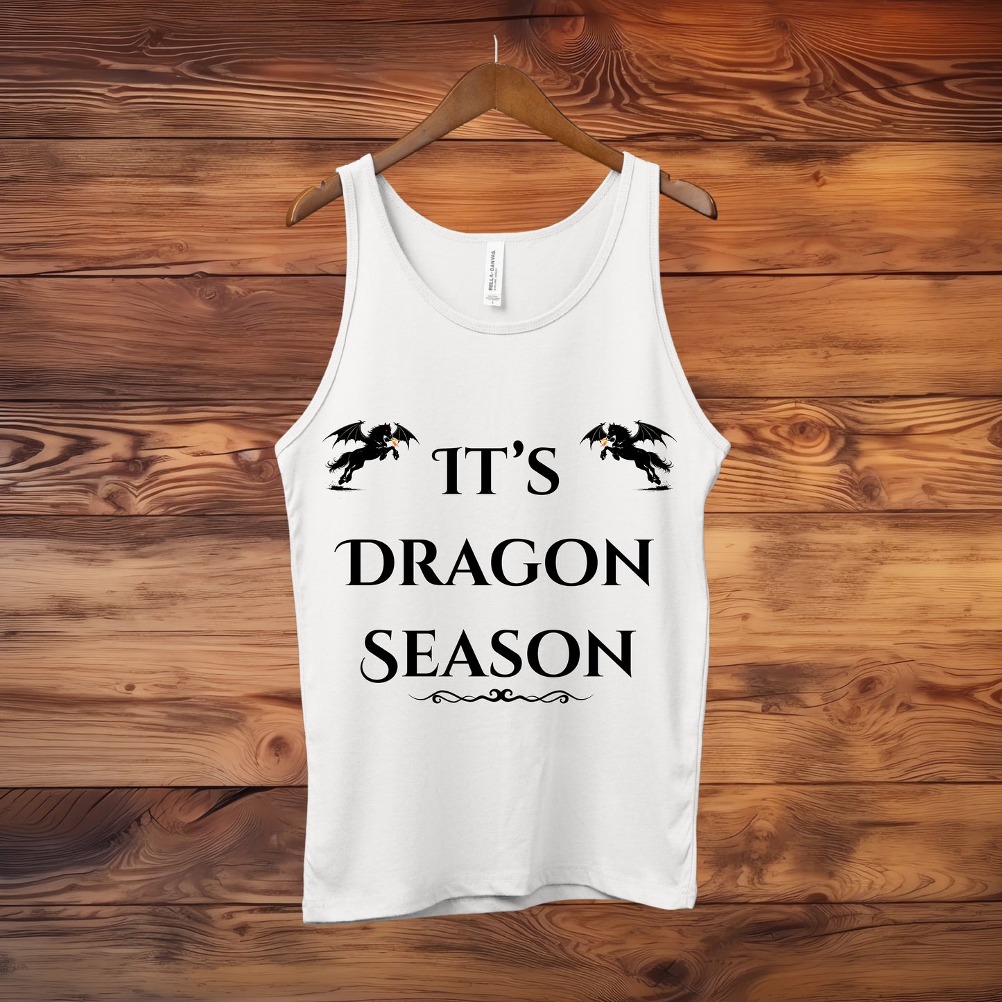 It’s Dragon Season Fantasy Equestrian Dragon Rider Unisex Jersey Tank